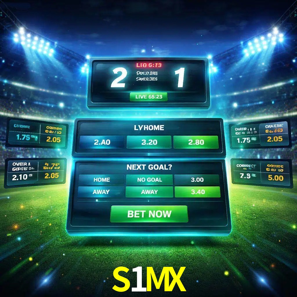 Vista de apuestas en vivo S1MX durante un partido en curso