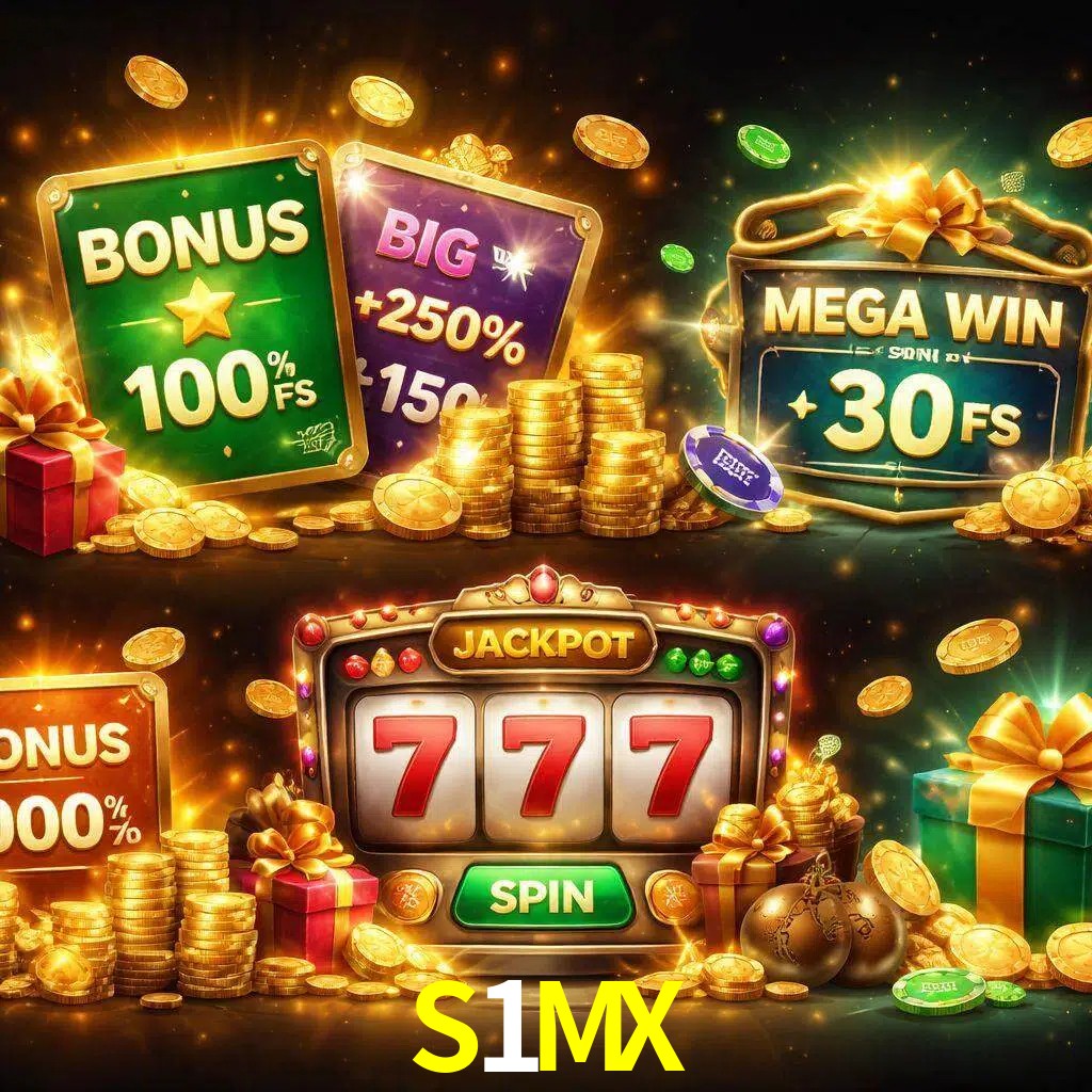 Tipos de bonos S1MX incluyendo recompensas de bienvenida y promociones continuas