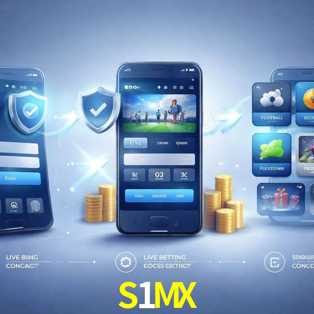 Pasos de acceso a la app S1MX en pantalla de teléfono móvil
